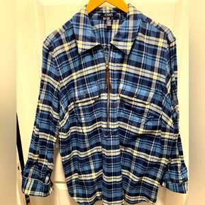 Ralph Lauren Chaps Flannel Blouse